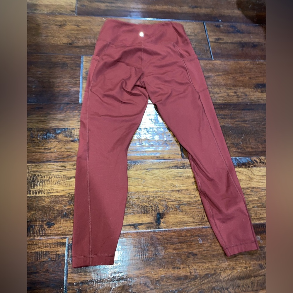 90 Degree By Reflex Burgundy Leggings